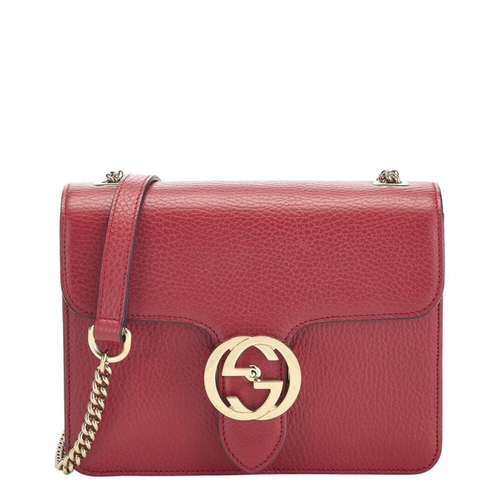Gucci Red Leather Interlocking Crossbody Small (Authentic Pre-Loved)